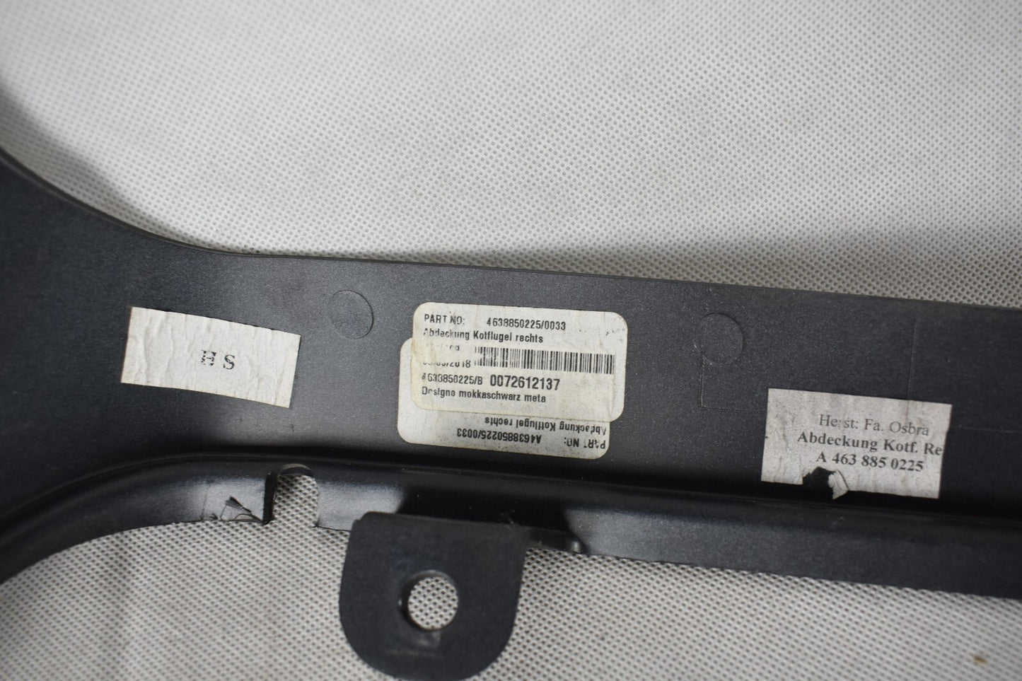 Original Mercedes G Klasse w463 Kotflügel Abdeckung rechts a4638850225