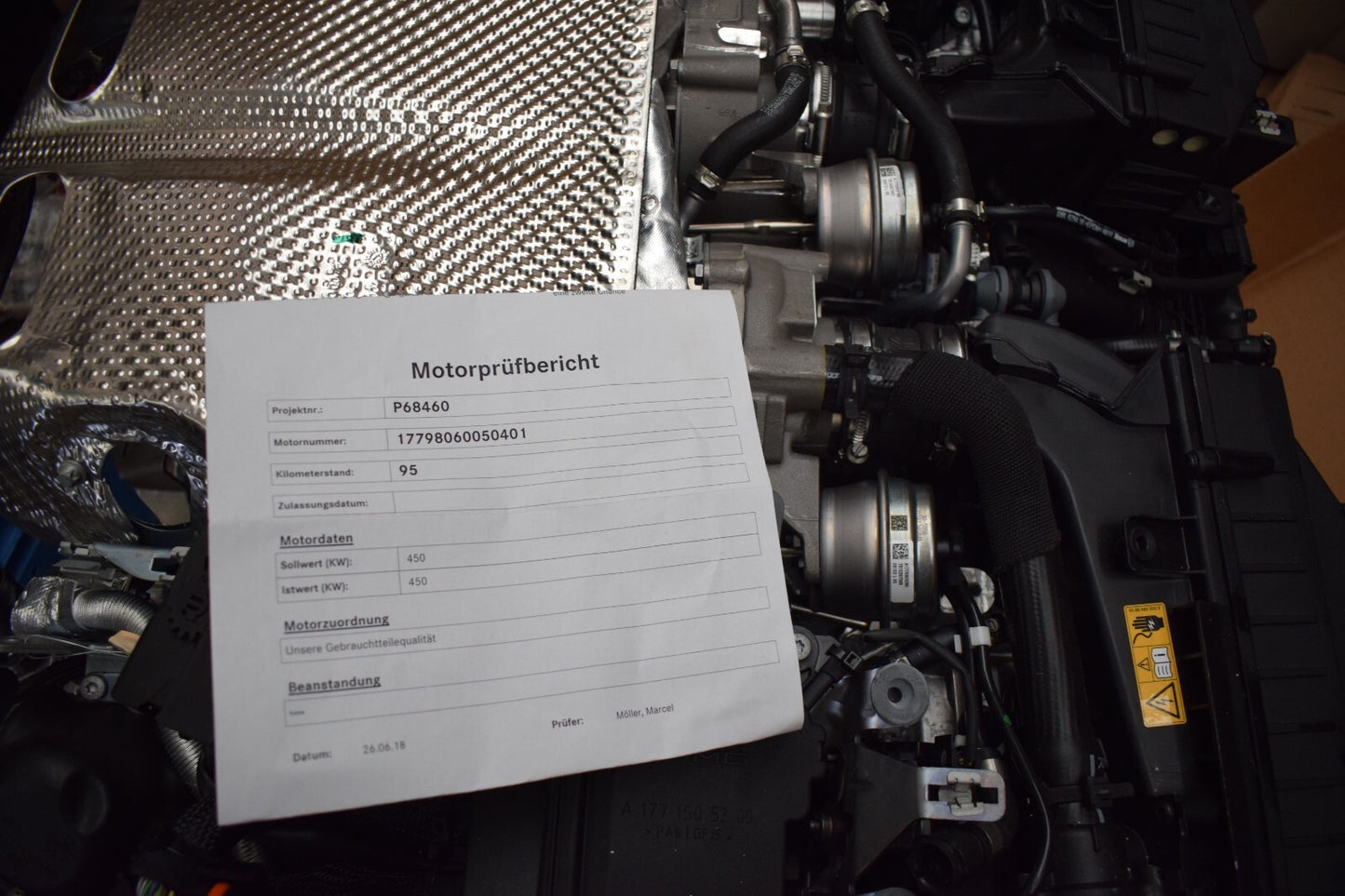 Mercedes w222 w217 Motor AMG 95km!! S63 4.0L Biturbo 177.980 A1770101305