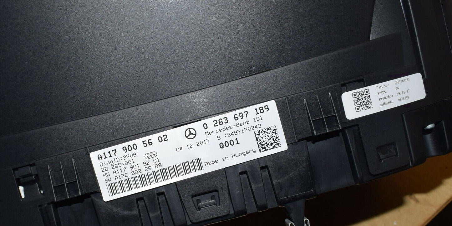 Original Mercedes A117 CLA Tacho Kombiinstrument Diesel A1179005602