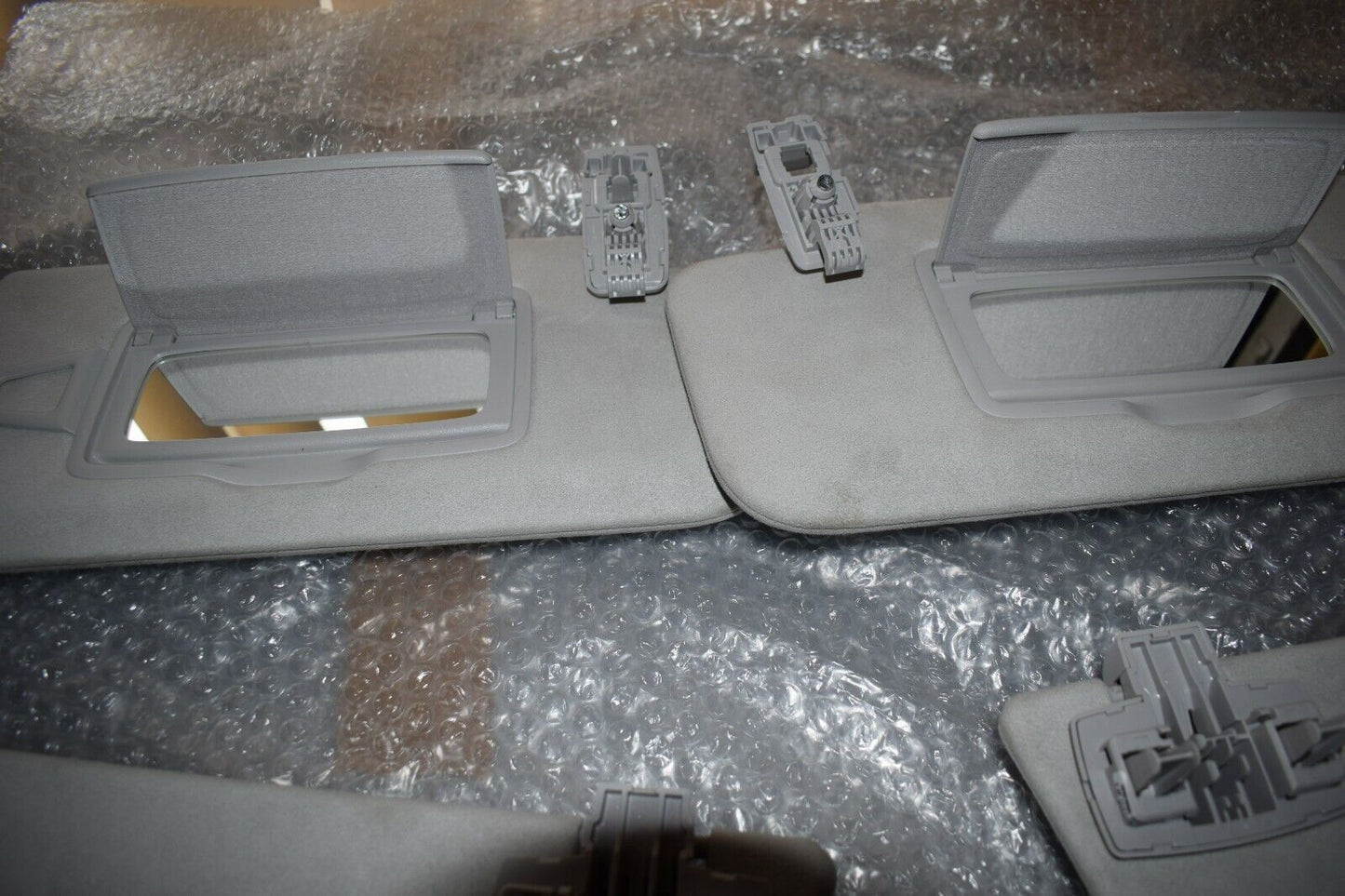 Original Mercedes Sonnenblende Paar Maybach Alcantara Grau w222 S Klasse 4 Teile