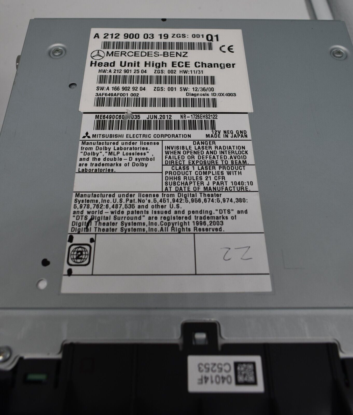 Original Mercedes w212 w218 w207 Navi Navigationsgerät a2129000319 DVD Comand
