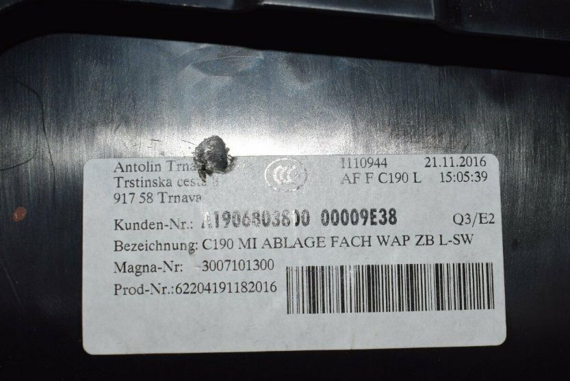 Original Mercedes AMG Ablagefach Mittelkonsole GT w190 c190 Affalterbach