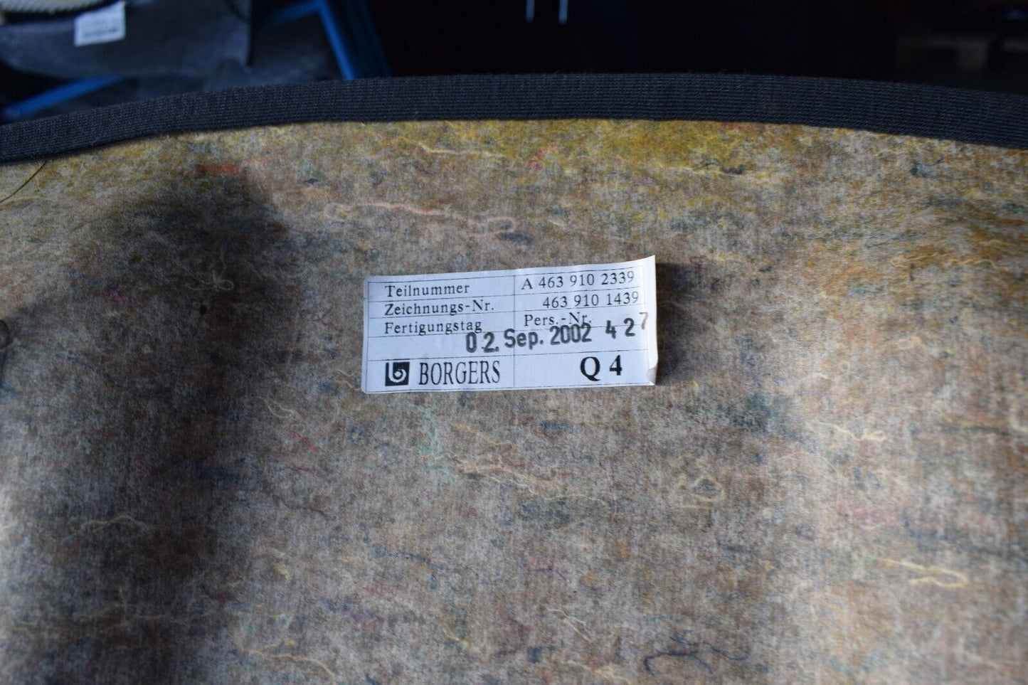 Original Mercedes G Klasse Sitzabdeckung w463 a4639102339