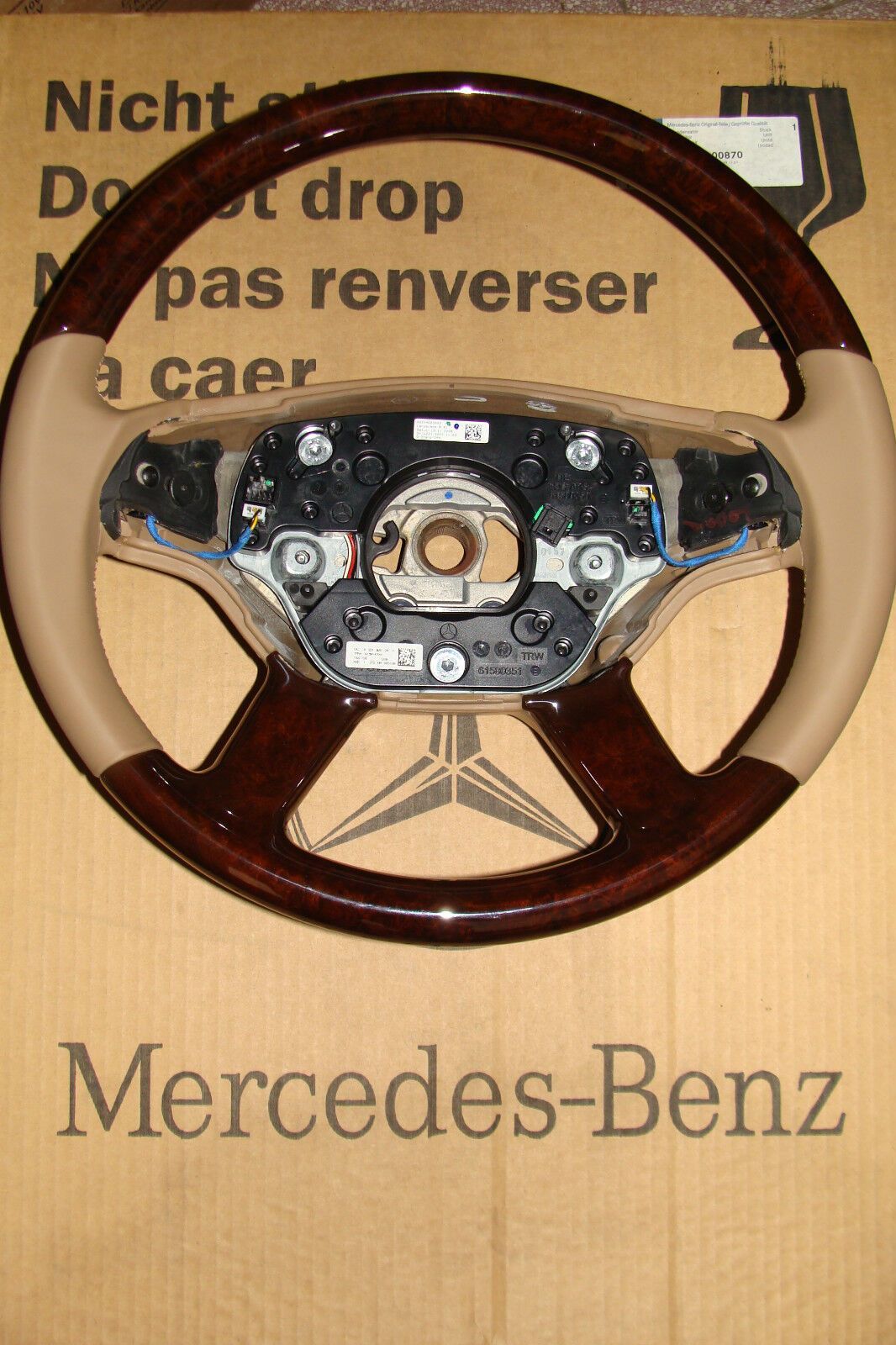 1 Mercedes Holzlenkrad w216 lenkrad CL S klasse w221 s600 A 2214603003 8L41 NEU