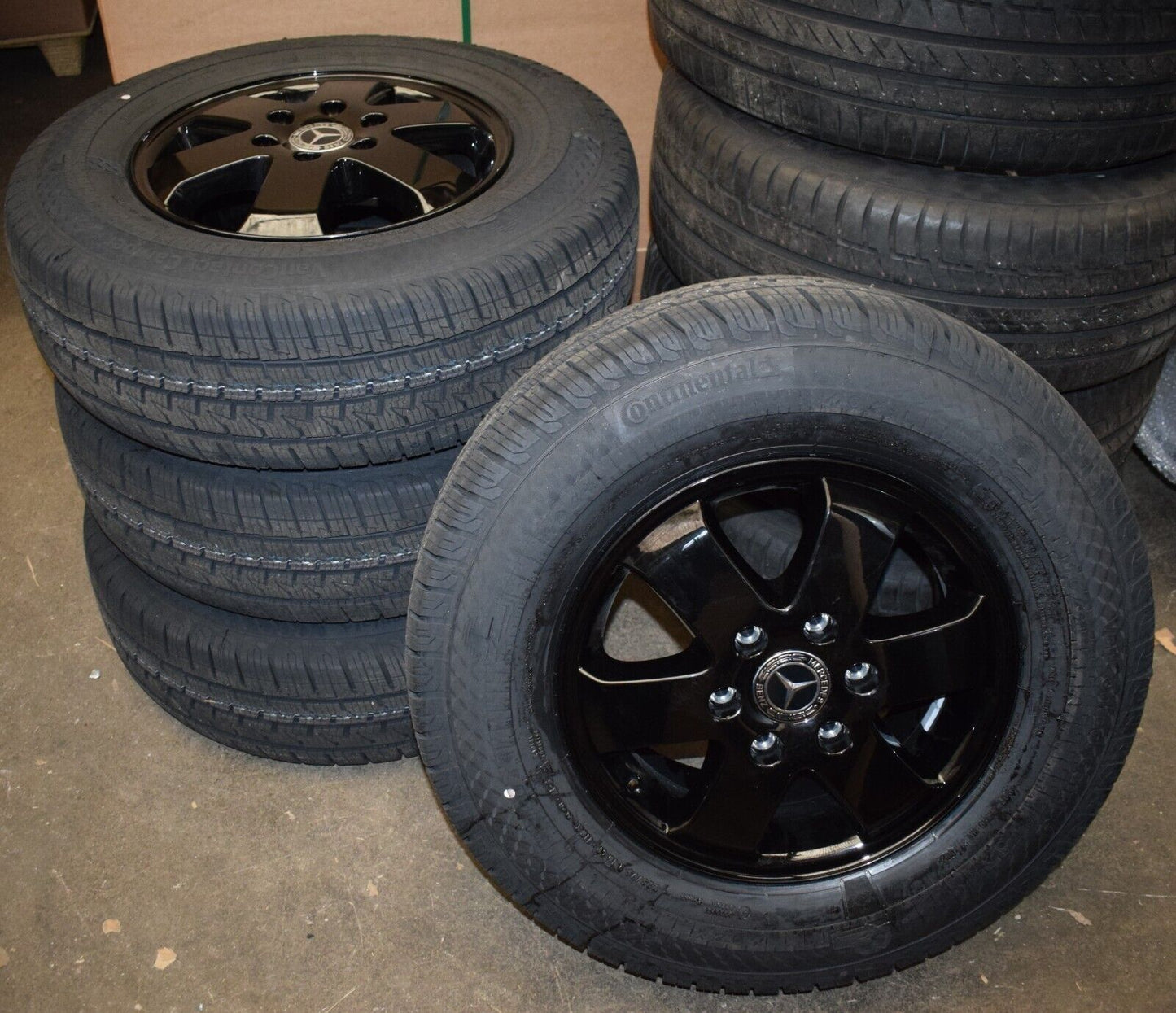 Original Mercedes w907 Sprinter Camper Räder 225 75 16CP 118R 16 Alu Allwetter