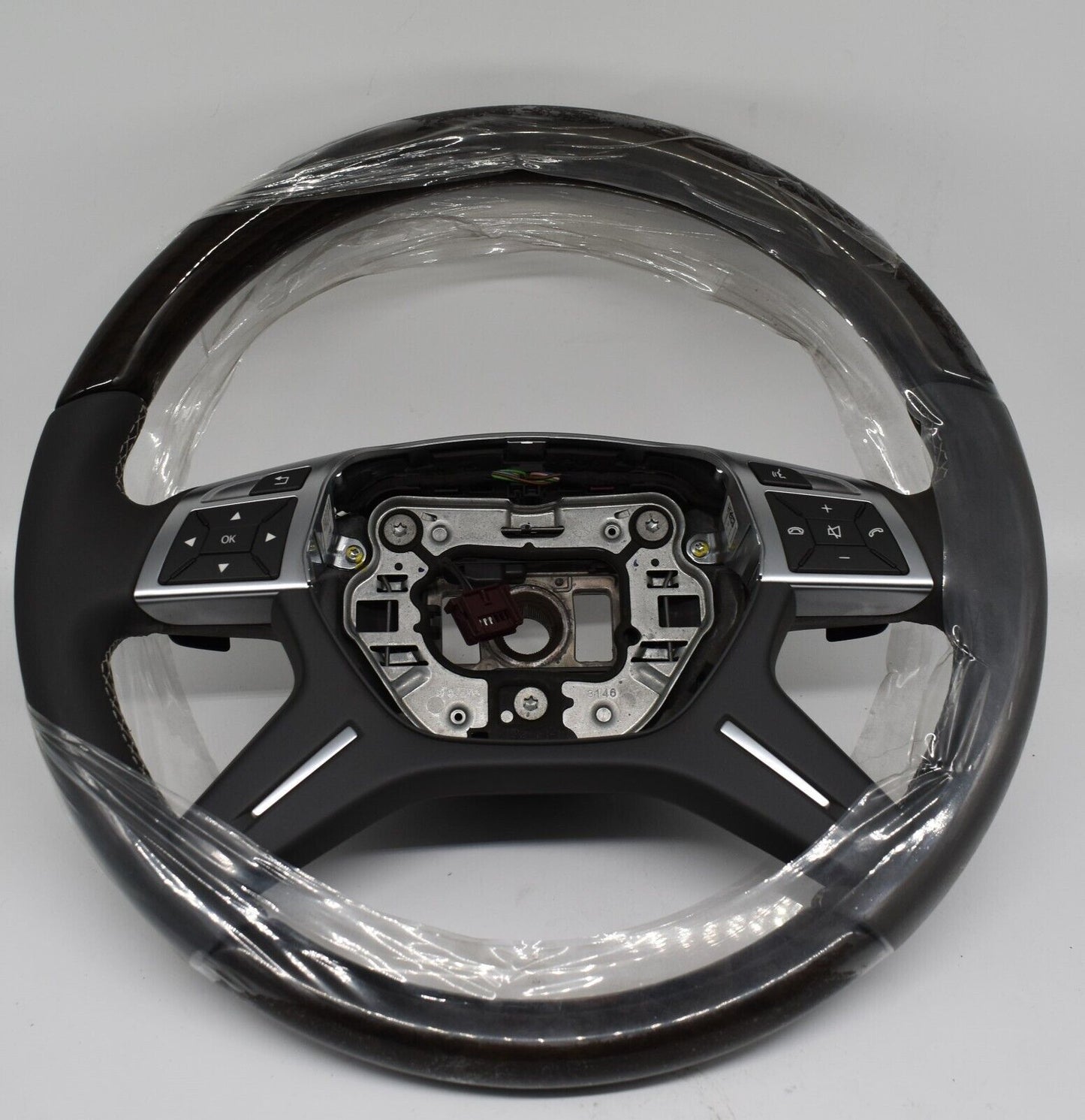 Original Mercedes w166 Holzlenkrad GL ML A1664609803 7J14 Basaltgrau Holz