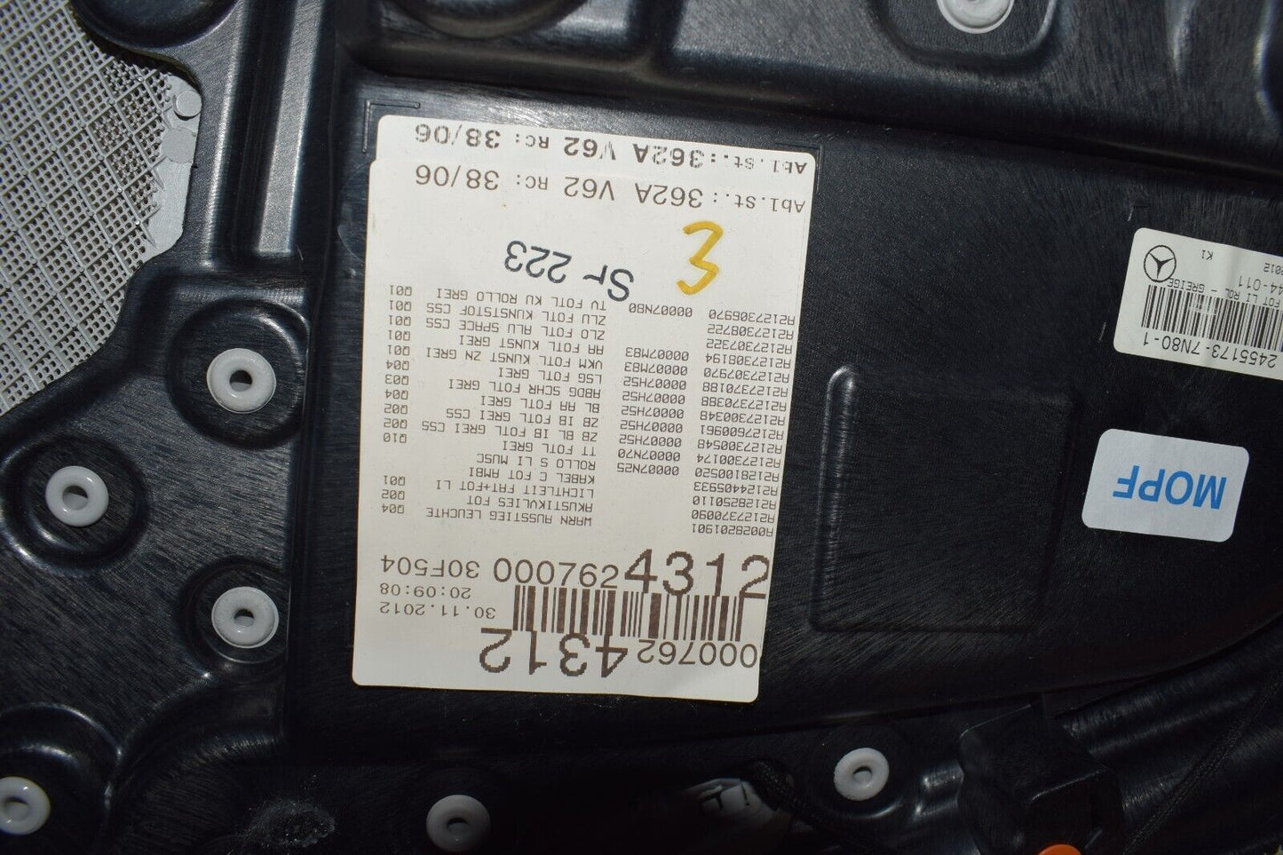 Original Mercedes E Klasse w212 Türverkleidung Türpappe hinten links