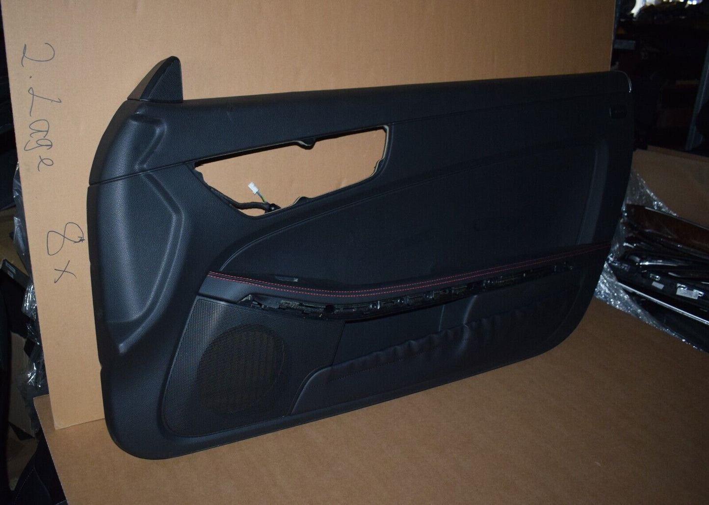 Original Mercedes SLK R172 Türpappen Türverkleidung schwarz rot rechts