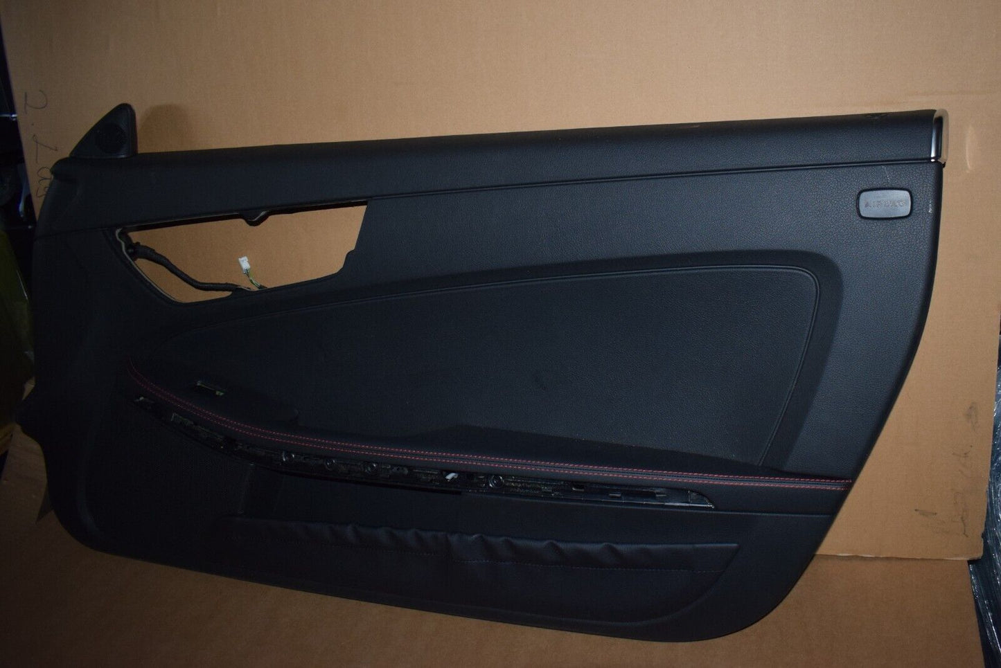 Original Mercedes SLK R172 Türpappen Türverkleidung schwarz rot rechts