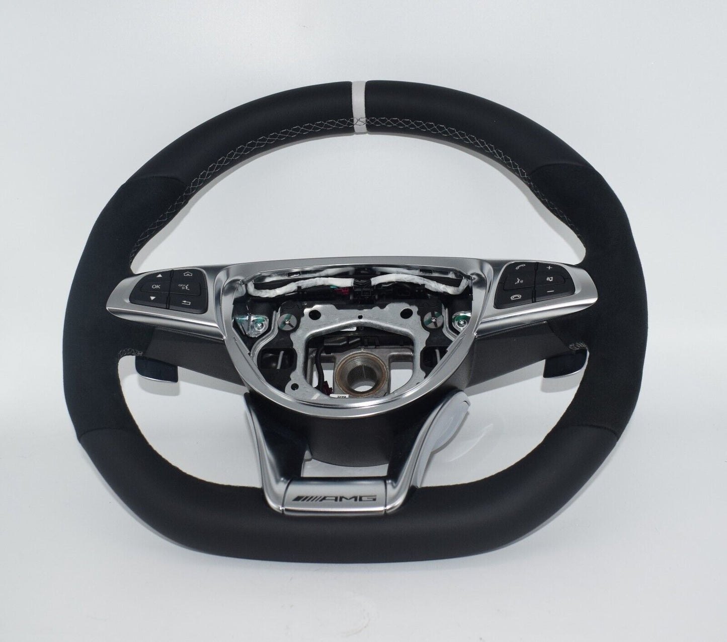 Original Mercedes w205 ww253 AMG Lenkrad Alcantara weiß Sportlenkrad a2054602703