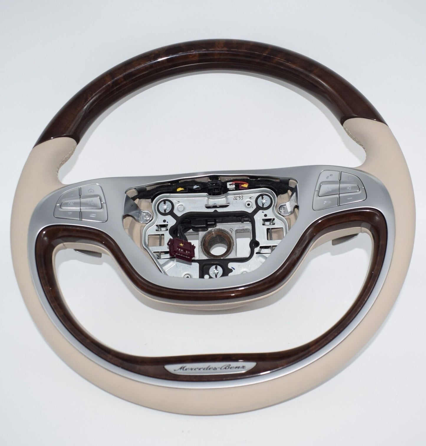 Original Mercedes Holzlenkrad w222 S Klasse Spurassistent Beige a0024601403