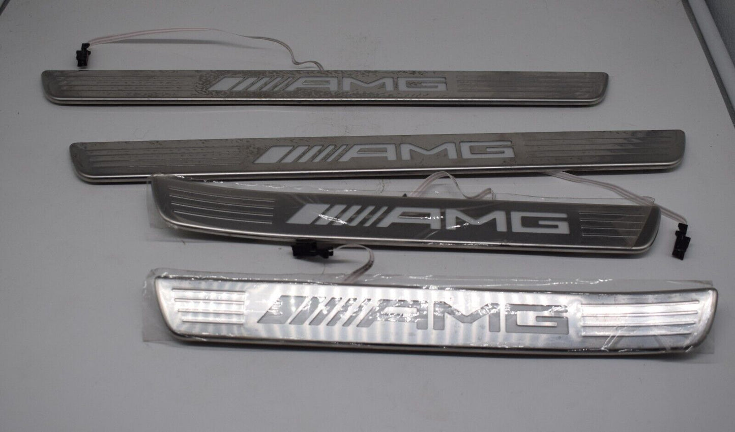 Original Mercedes w167 GLE Einstiegsleisten AMG Beleuchtet vorne hinten Satz