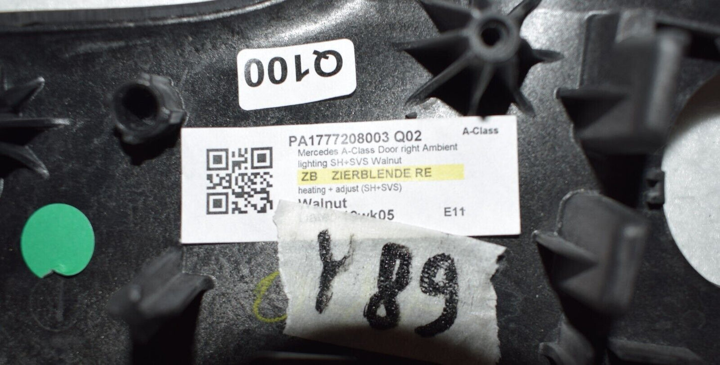Original Mercedes w177 A Klasse CLA w118 Zierblende Türverkleidung Walnuss Offen