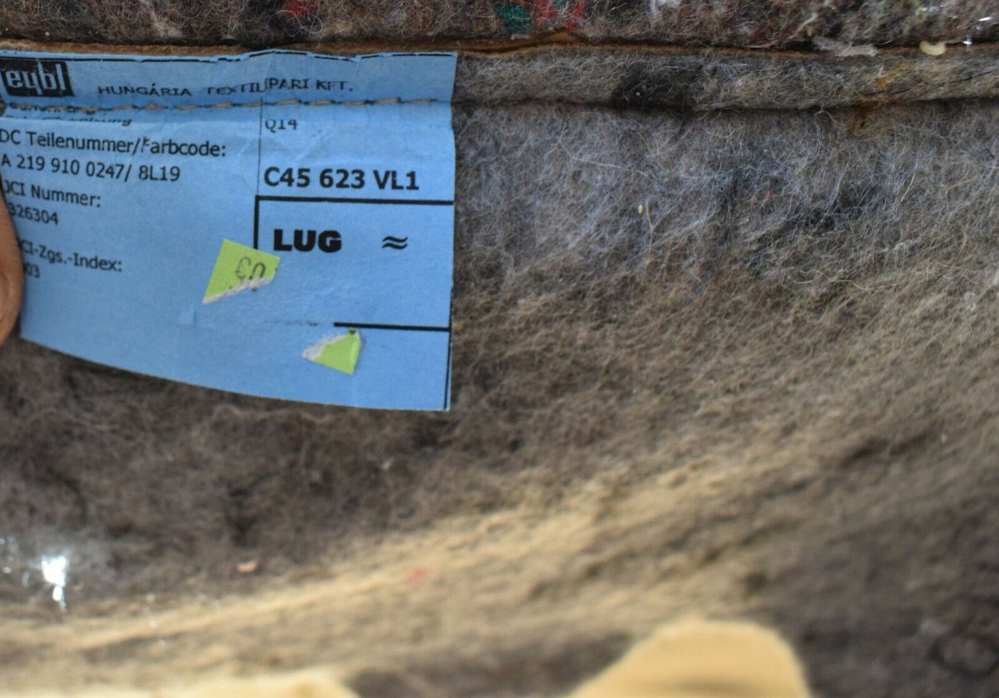 Original Mercedes CLS w219 Sitzbezug mit Sitzheizung Buckskin Fahrersitz Lehne