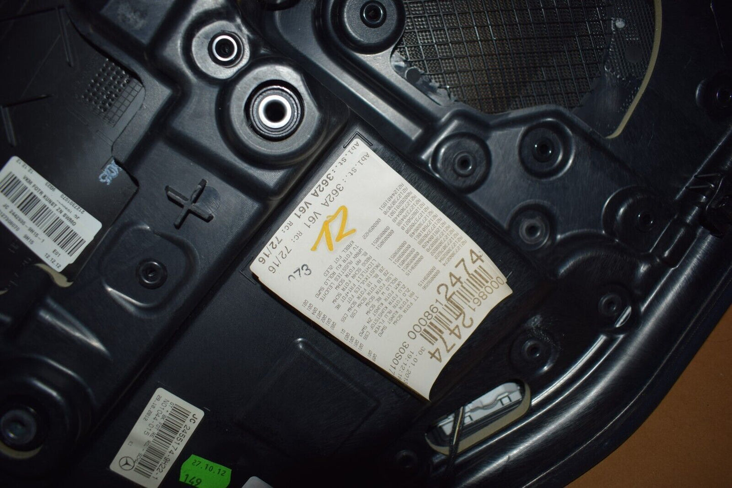 Original Mercedes E Klasse w212 Türverkleidung Türpappe hinten rechts