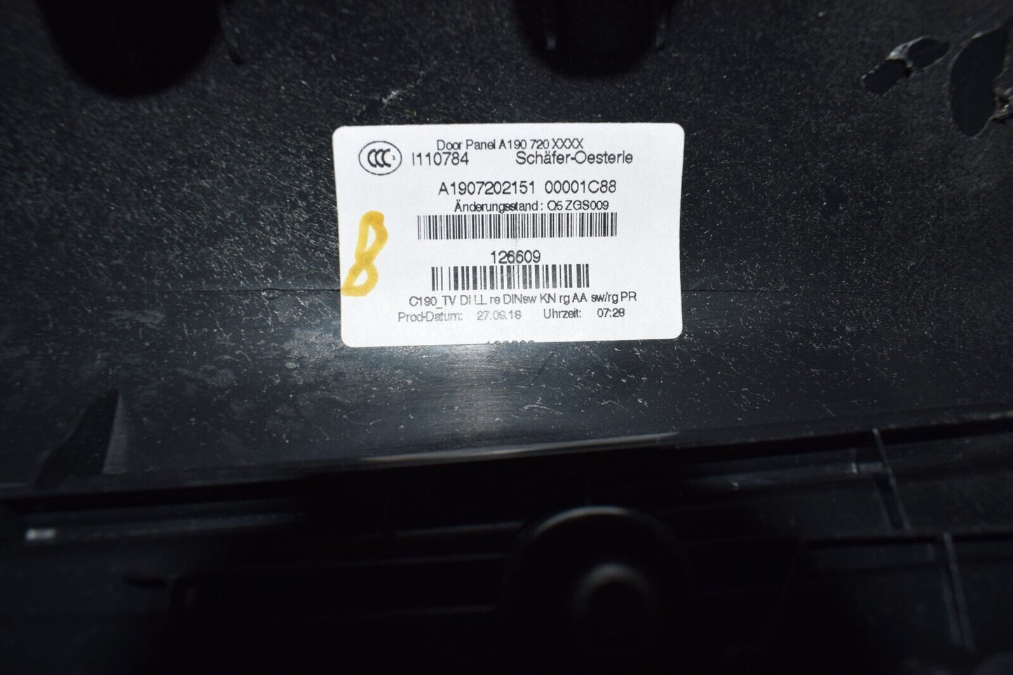 Original Mercedes AMG GT C190 Türverkleidung Paar rechts links Alcantara Gelb