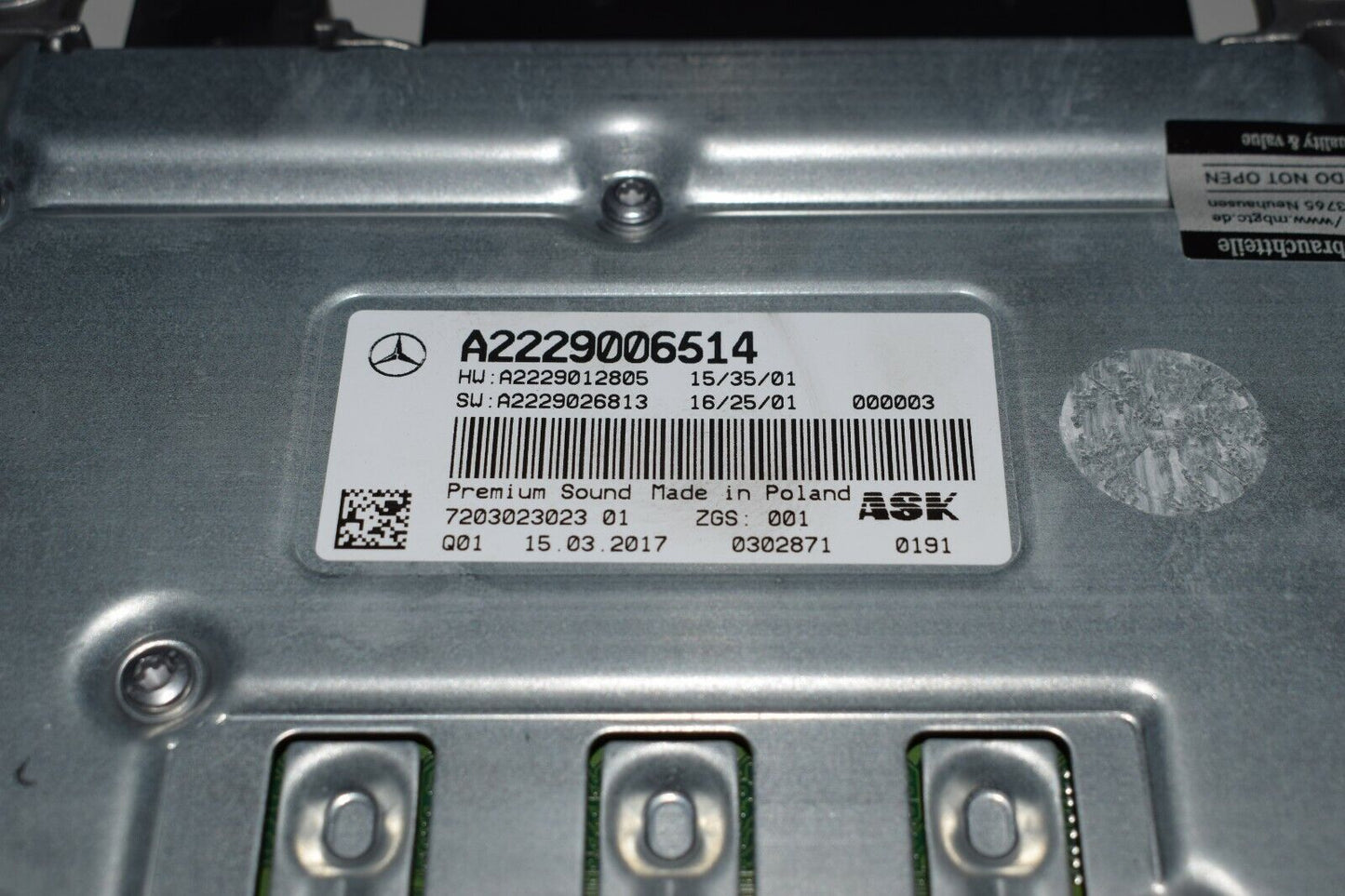 Original Mercedes A2229006514 W222 w217 W205 Soundverstärker Premium Burmester