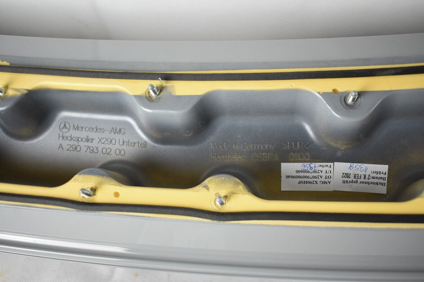 Original Mercedes AMG GT 290 X290 rear Spoiler Heck Heckspoiler Alpingrau