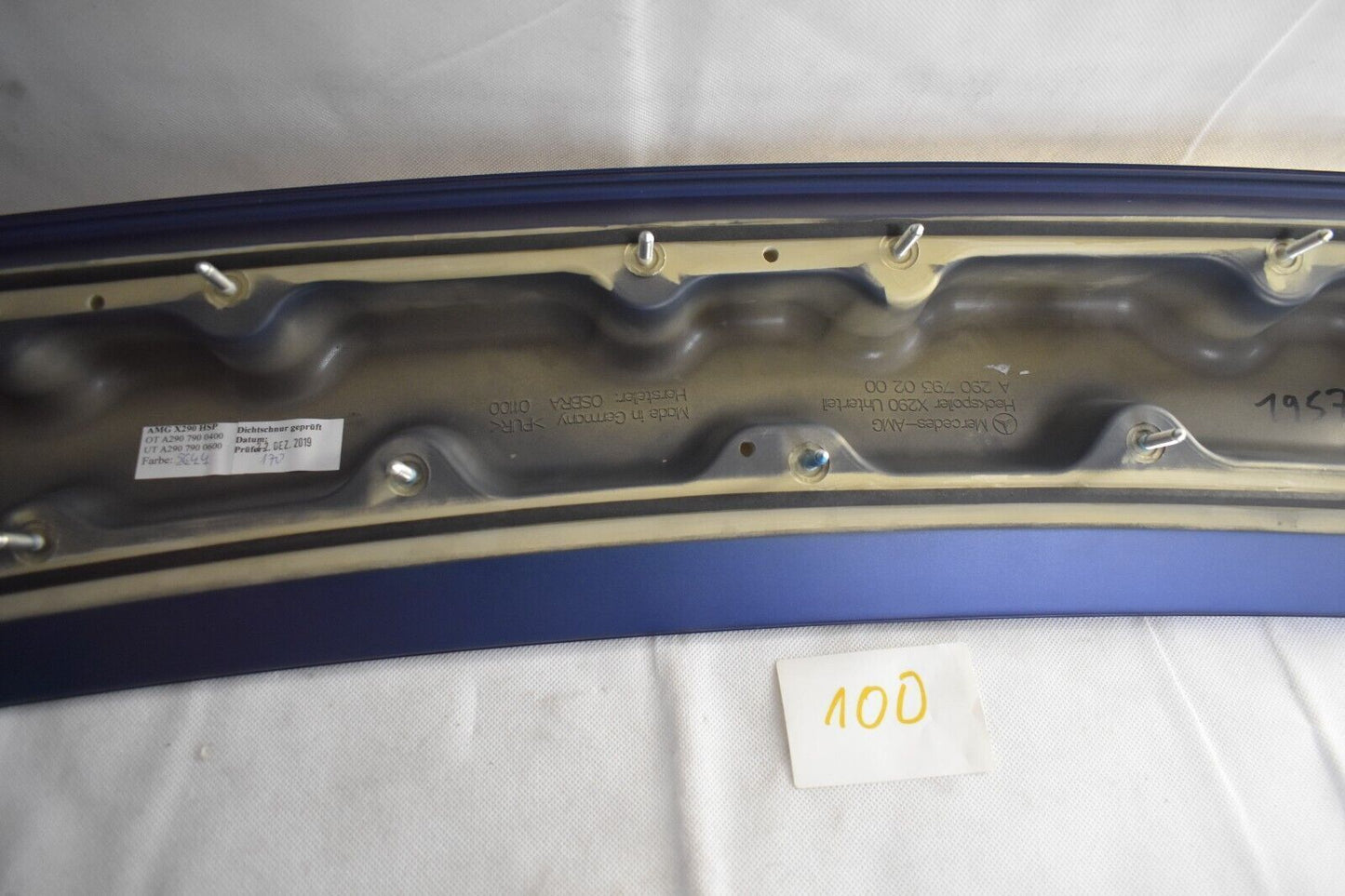 Original Mercedes AMG GT 290 X290 rear Spoiler Unterteil Brillantblau Magno