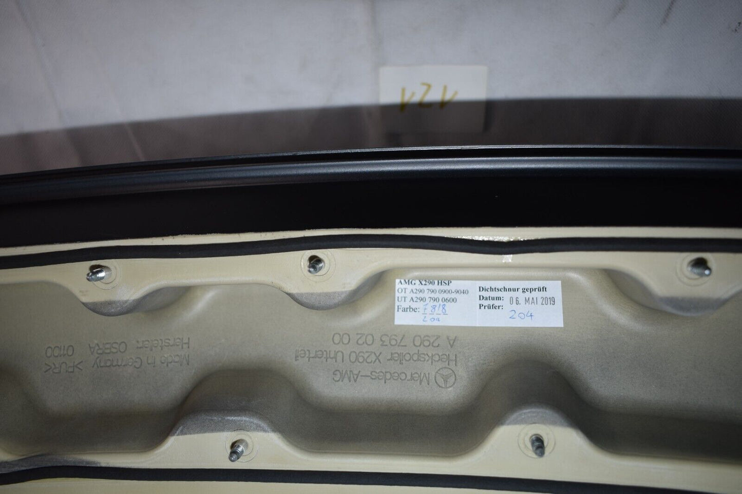 Original Mercedes AMG GT 290 X290 rear Spoiler Heck Heckspoiler Graphit grau