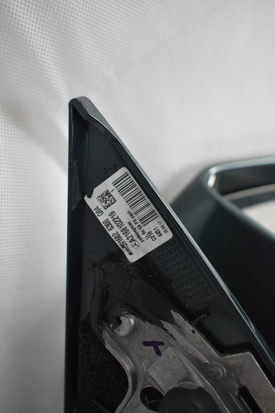 Original Mercedes Außenspiegel C216 w216 CL Spiegel rechts Grün a2168102219