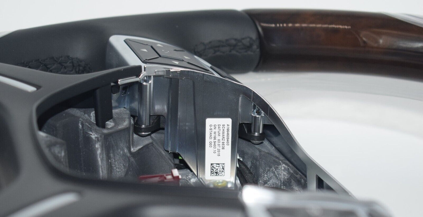 Original Mercedes w166 Holzlenkrad GL ML A1664609403 9E38 schwarz