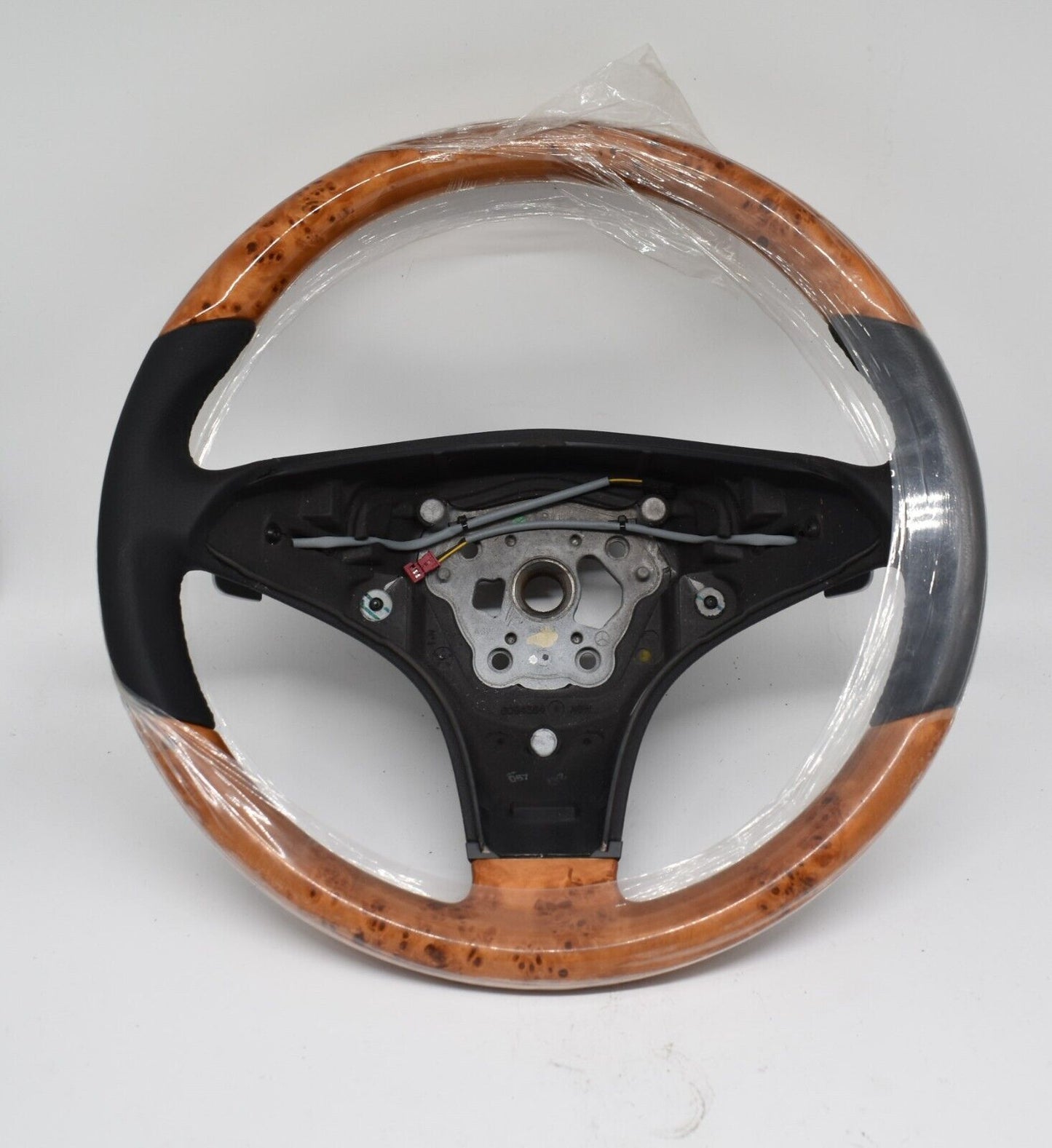 Original Mercedes Lenkrad Holzlenkrad SL R230 a2304603618 Pappel Leder schwarz