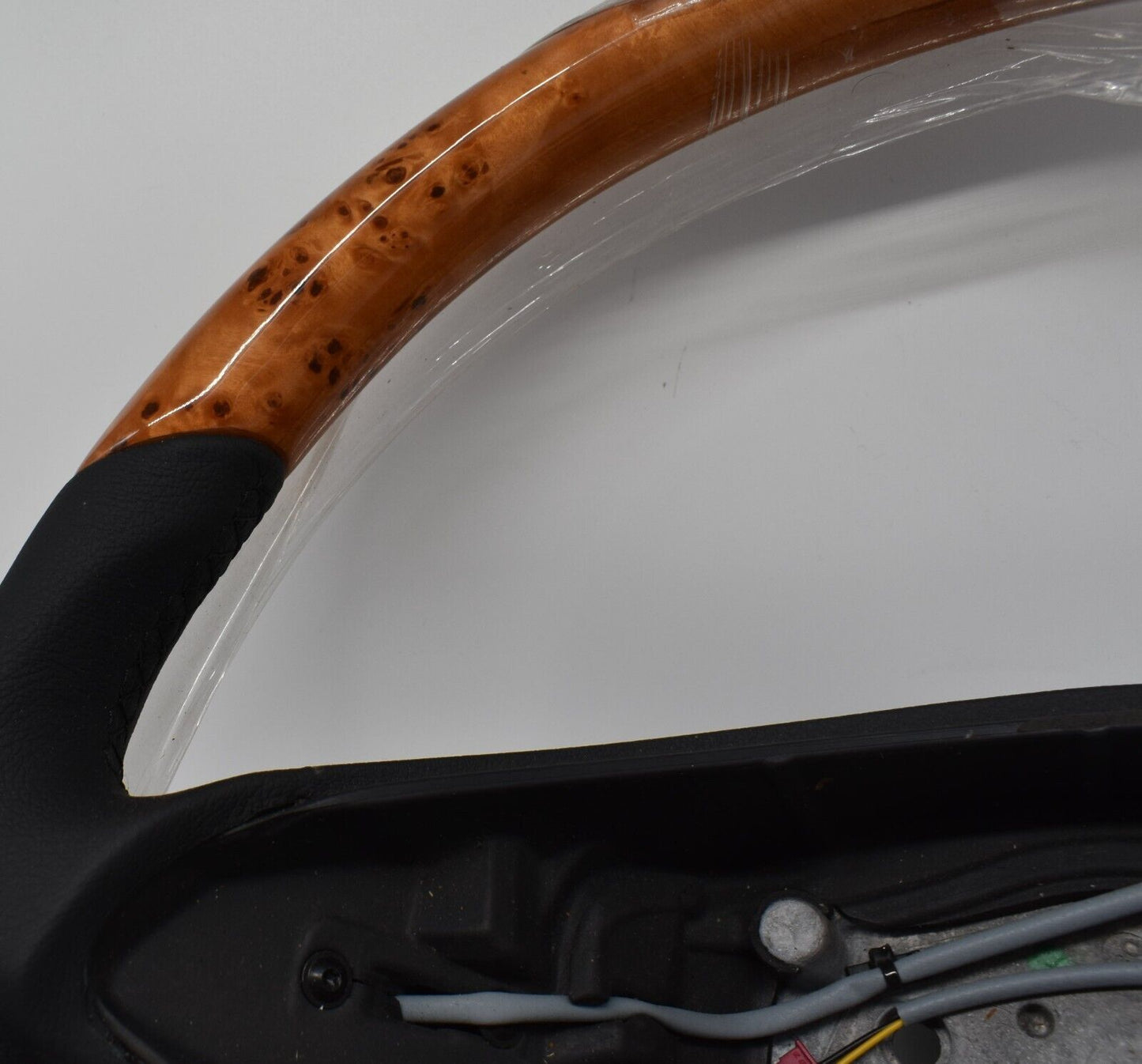 Original Mercedes Lenkrad Holzlenkrad SL R230 a2304603618 Pappel Leder schwarz