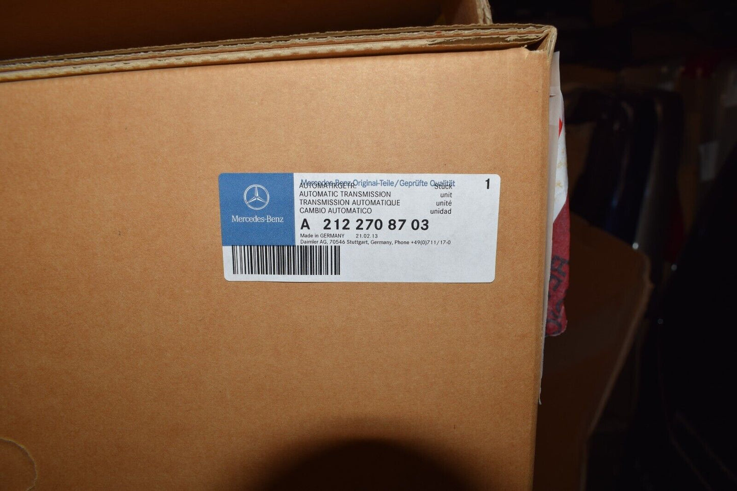 NEU Original Mercedes Automatikgetriebe BM722.908 7G Getriebe a2122708703 OVP