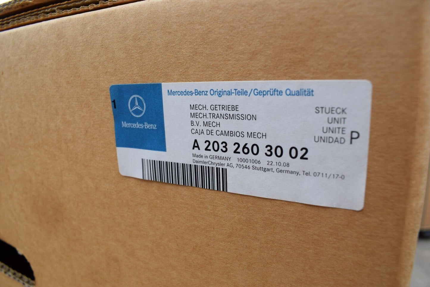 NEU Original Mercedes Mechanisches Getriebe BM 716.638 a203260300 OVP C180