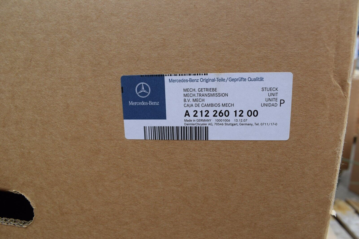 NEU Original Mercedes Mechanisches Getriebe E Klasse w212 A2122601200 OVP