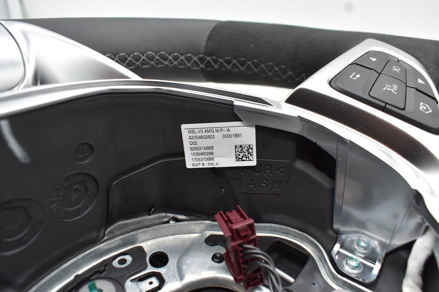 Original Mercedes AMG C63 C Klasse Lenkrad Alcantara weiss a2054602603 GLC63