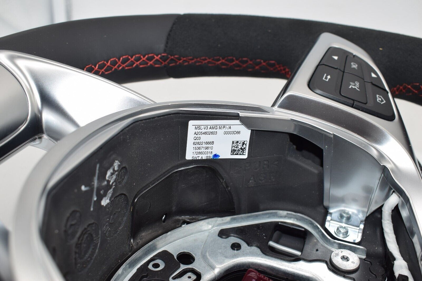 Original Mercedes AMG C63 C Klasse Lenkrad Alcantara rot a2054602603 GLC63