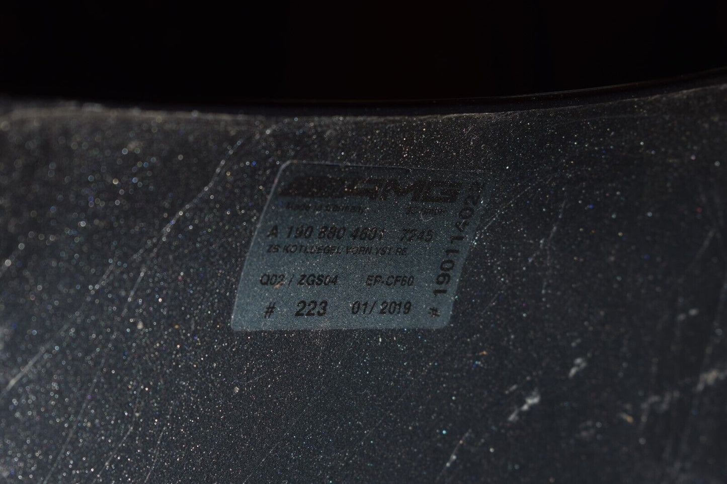 Original Mercedes Carbon Kotflügel Gt C190 GTR AMG a1908804601 rechts