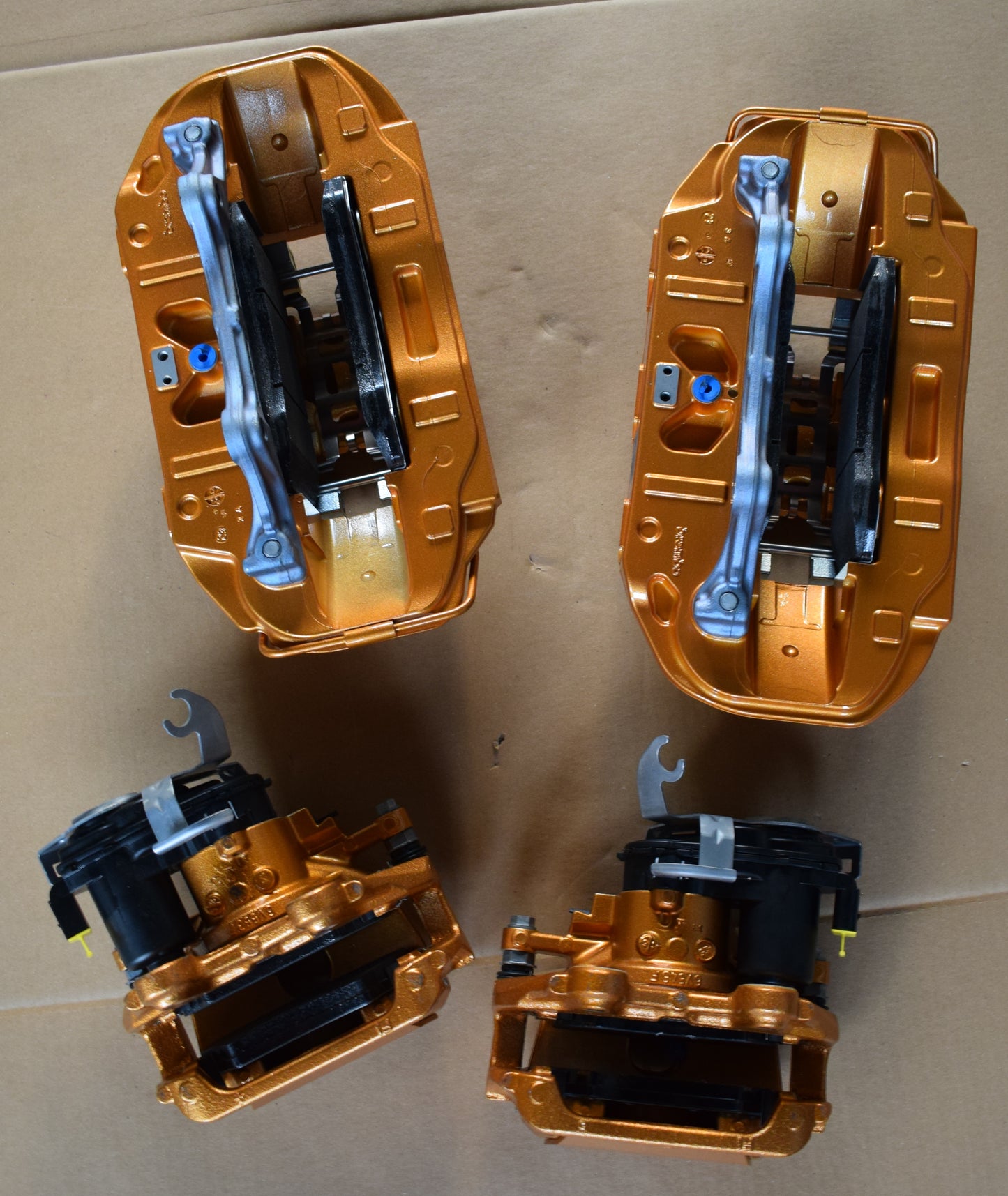 Original Mercedes AMG 297 EQS Carbon vorne hinten Bremssattel Set gold