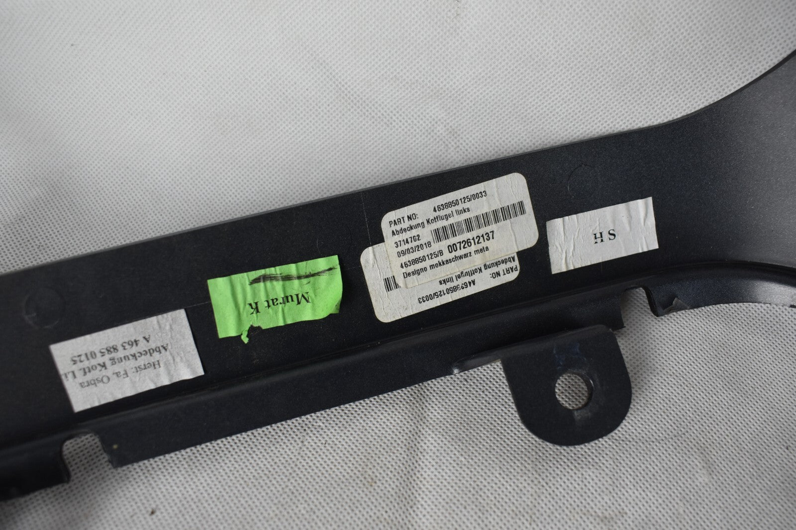 Original Mercedes G Klasse w463 Kotflügel Abdeckung links a4638850125