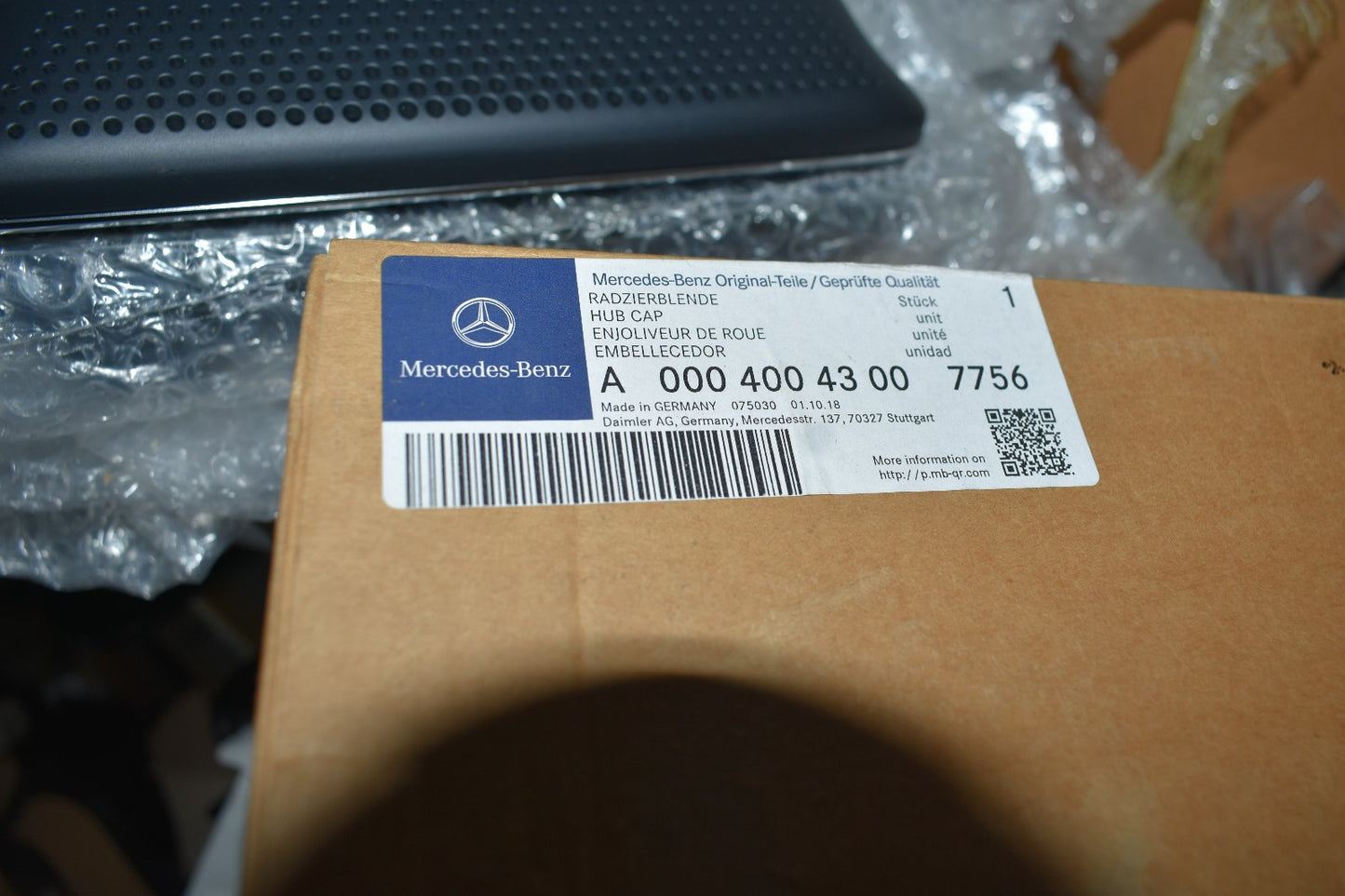Original Mercedes G Klasse w463 w465 Nabendeckel Set neu a0004004300