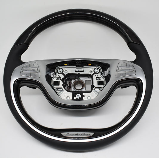Original Mercedes Holzlenkrad w222 S schwarz a2224605103 Pappel