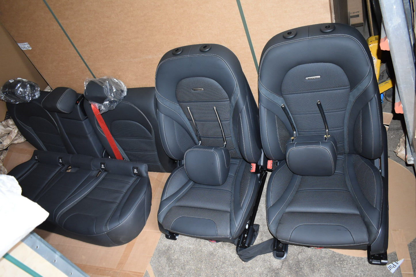 Original Mercedes w205 C Klasse Sitze Innenausstattung AMG Ledersitze Limo