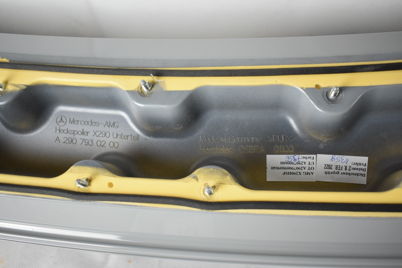 Original Mercedes AMG GT 290 X290 rear Spoiler Heck Heckspoiler Alpingrau