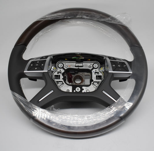Original Mercedes w166 Holzlenkrad GL ML A1664600118 7J14 basaltgrau Holz