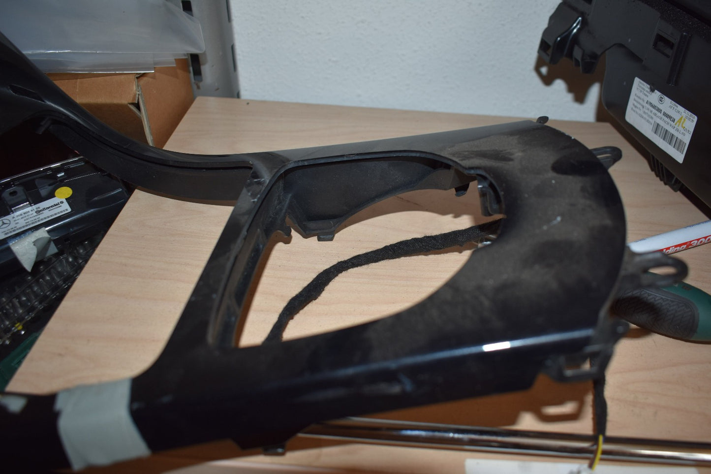 Original Mercedes W205 C Klasse Holz Mittelkonsole schwarz