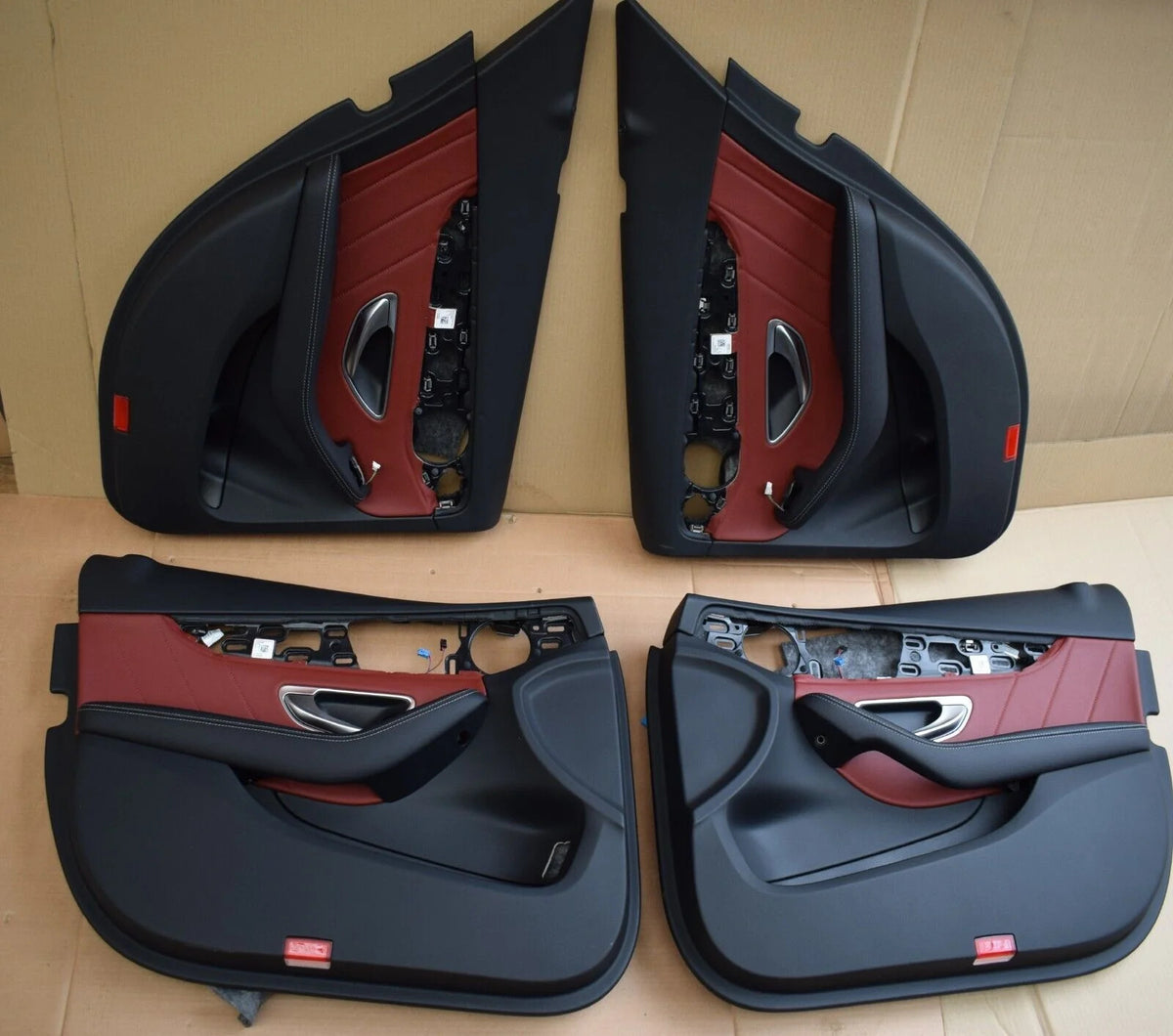 Original Mercedes w205 C Klasse Sitze Innenausstattung rot Ledersitze Limo