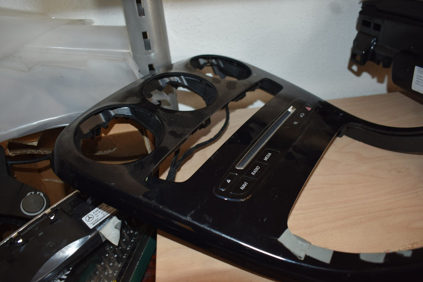 Original Mercedes W205 C Klasse Holz Mittelkonsole schwarz