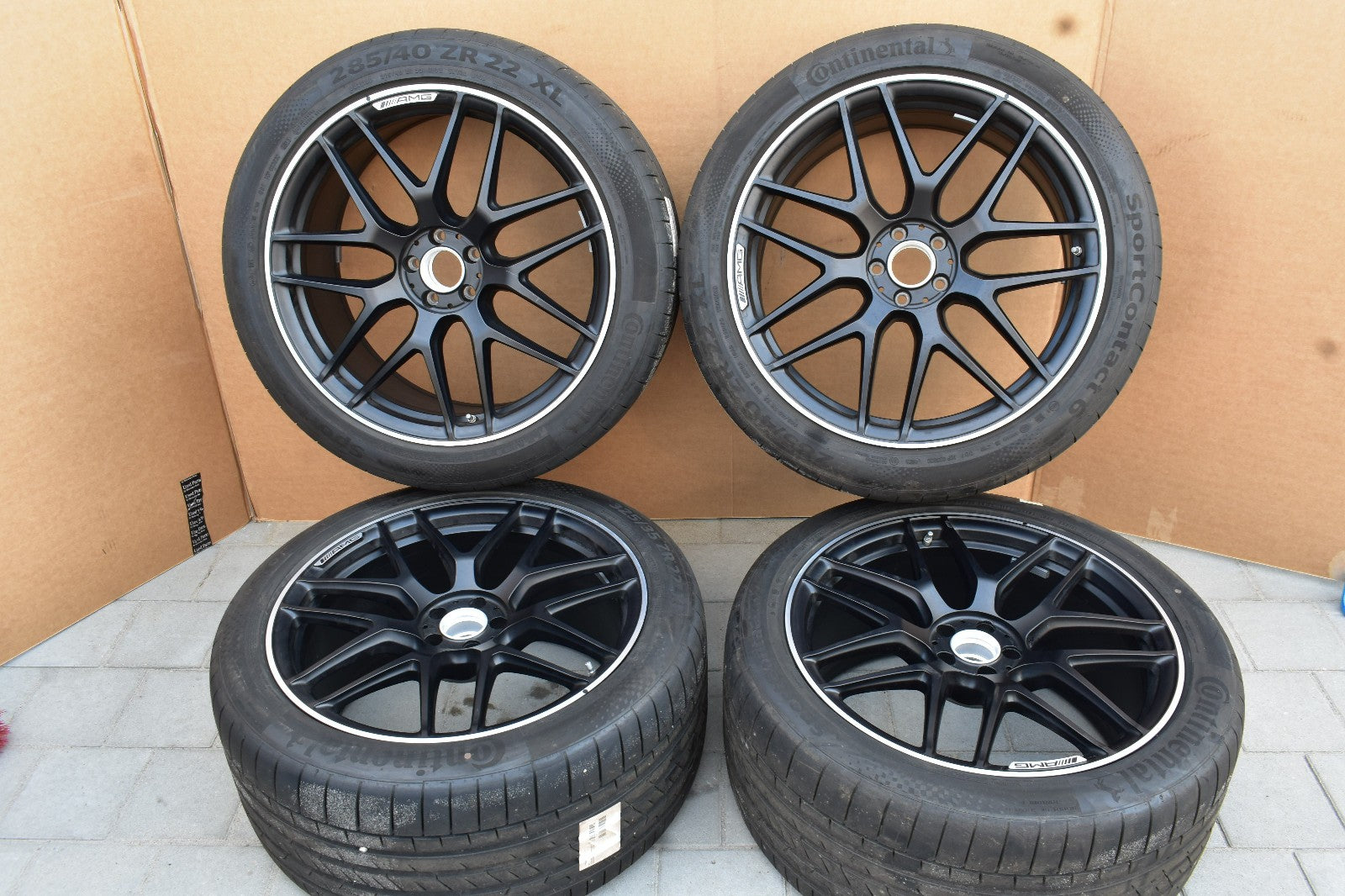 Original Mercedes w167 GLS X167 AMG Räder Sommer Kreuzspeichen schwarz Matt 22