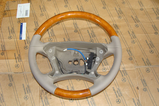 Mercedes E klasse W211 Holzlenkrad Leder Holz Lenkrad r230 W219 W209 CLK SL CLS