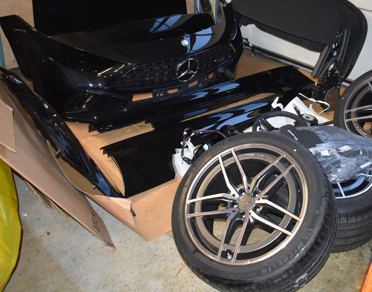 Original SL63 AMG Paket Stoßstange Räder Lenkrad Schweller Haube
