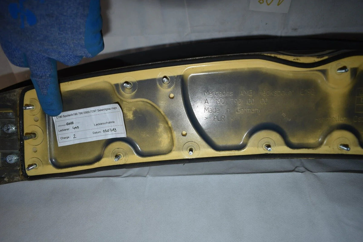 Original Mercedes AMG GT C190 Heckspoiler Spoiler rear Selenitgrau Magn