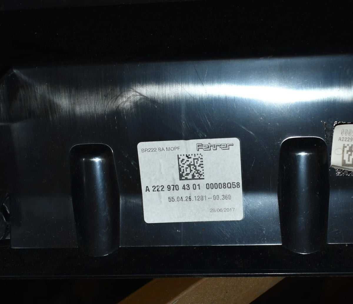 Original Mercedes w222 Mittelkonsole Armlehne hinten Rücksitze Fondlehne S Klass