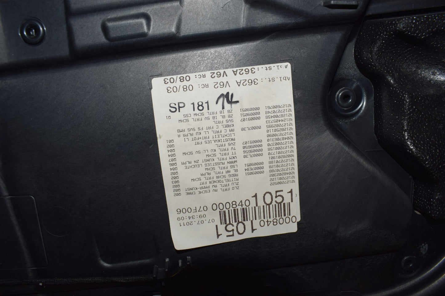 Original Mercedes w212 E Klasse Türverkleidung Türpappe vorne links